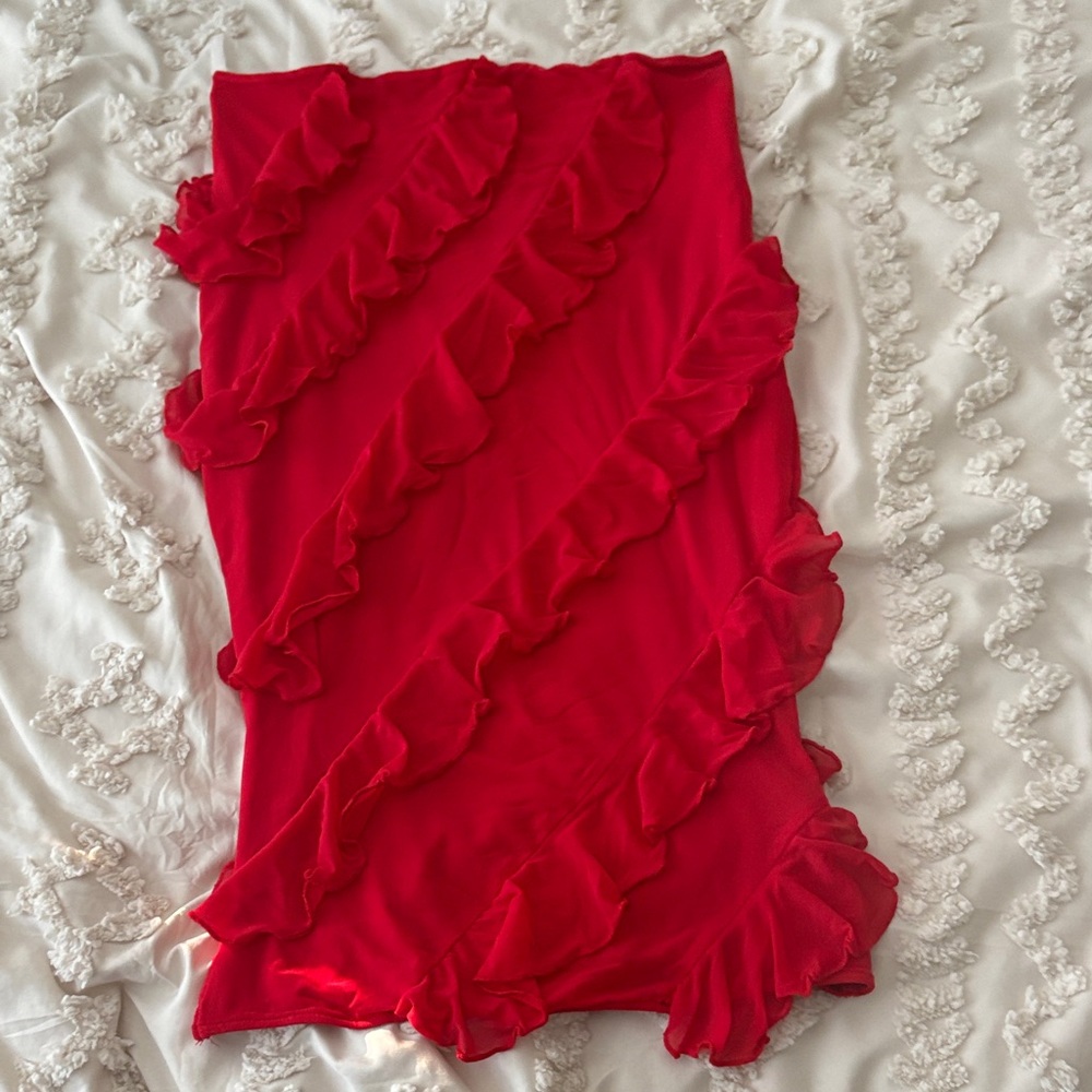 Red Ruffle Dress